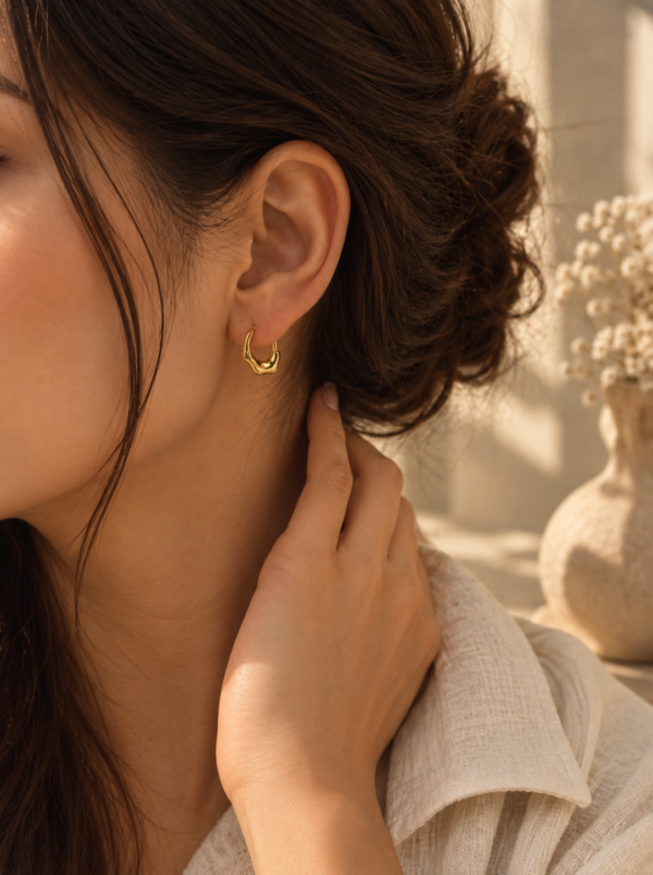Geometrical Abstract Earrings - Image 4