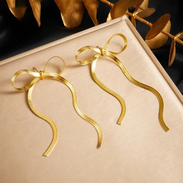 Bow Dangler Earrings - Image 3