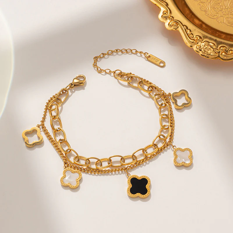 Layered Clover Bracelet