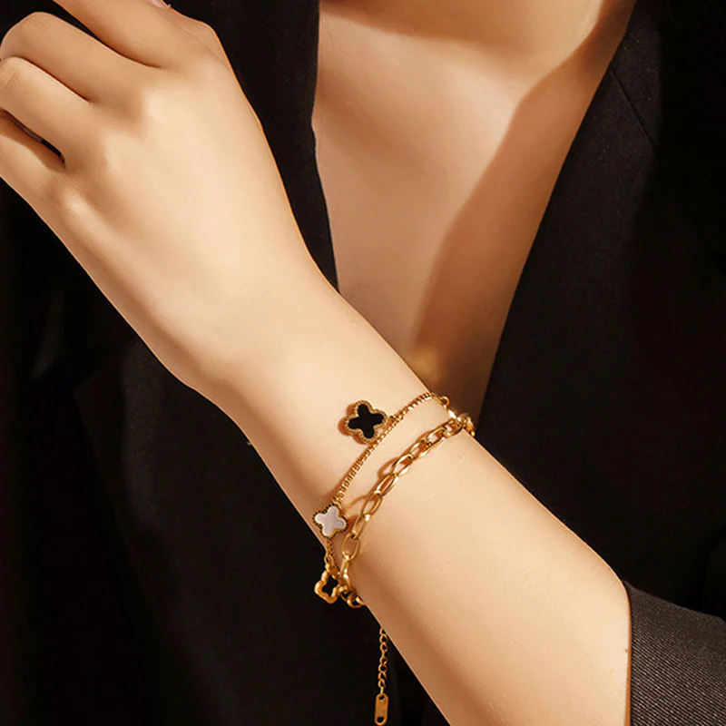 Layered Clover Bracelet