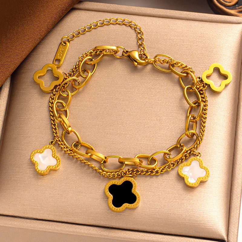 Layered Clover Bracelet