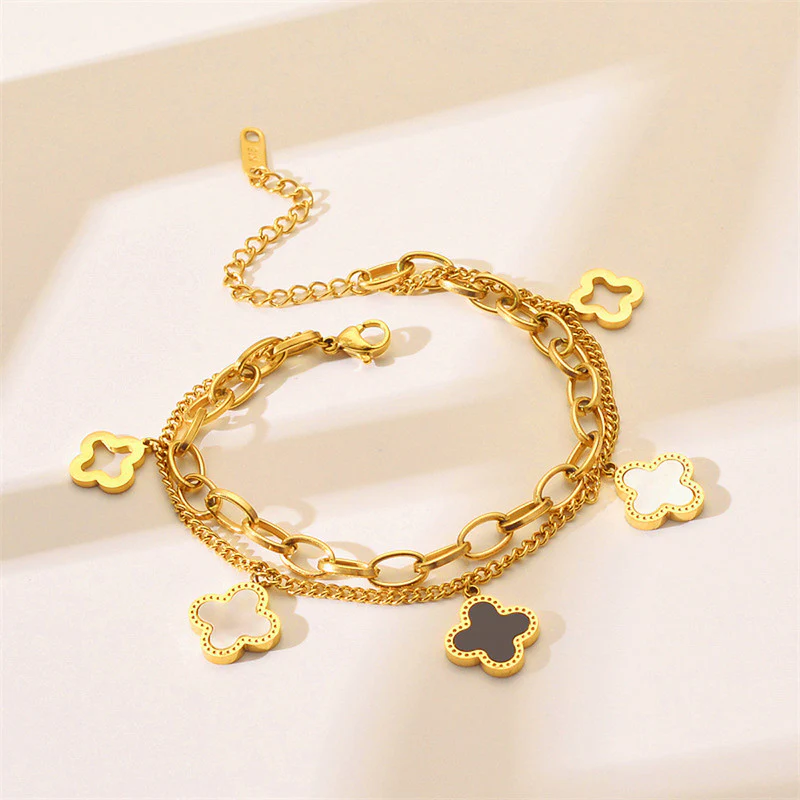 Layered Clover Bracelet