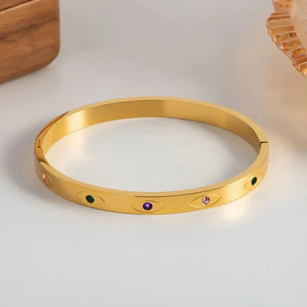 Evil Eye Diamond Studded Bangle - Image 1