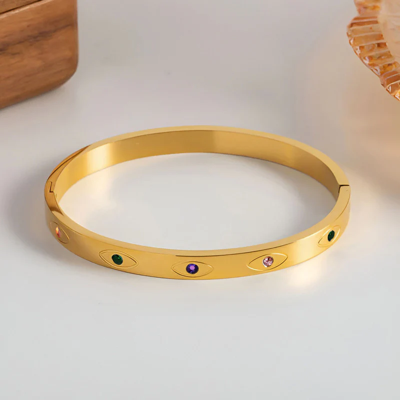Evil Eye Diamond Studded Bangle