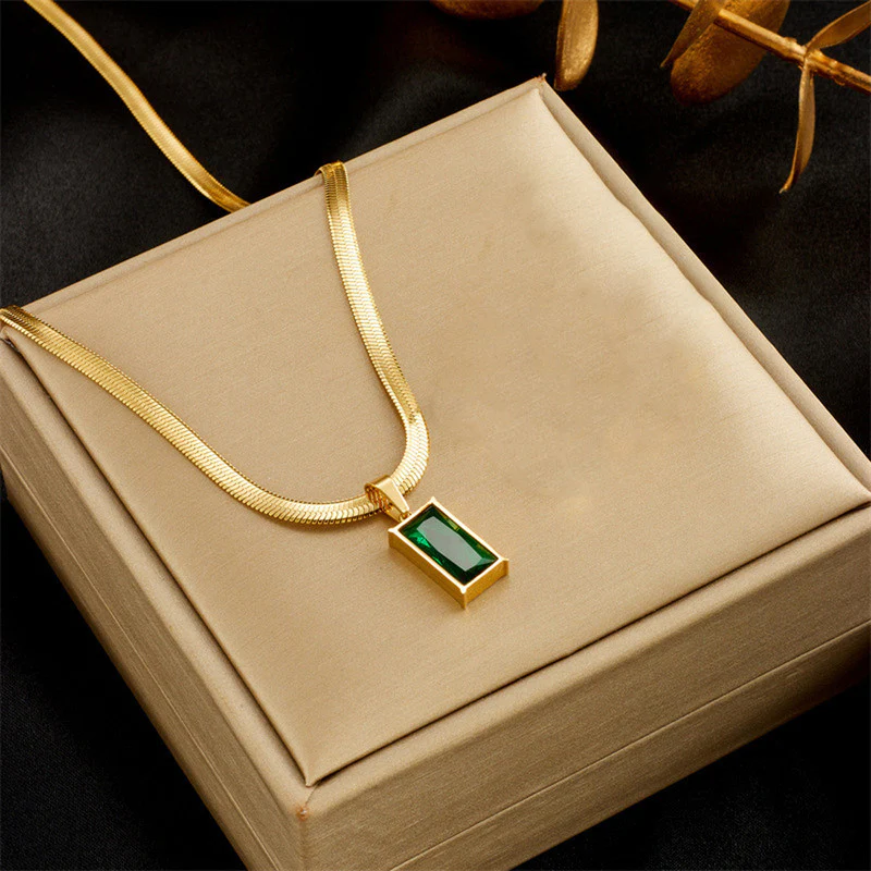 Green Emerald Necklace