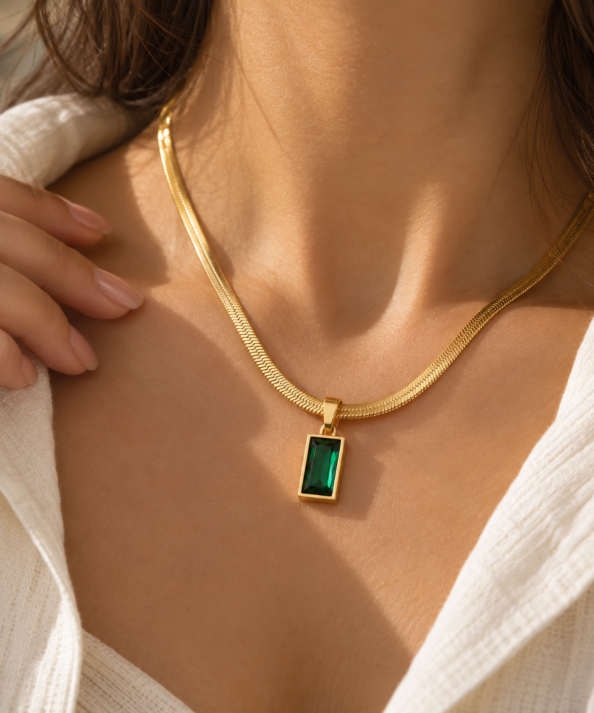 Green Emerald Necklace