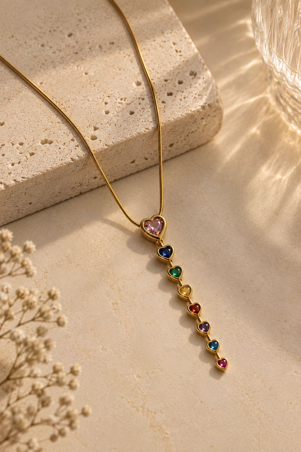 Heart Solitaire Pendant Necklace - Image 4