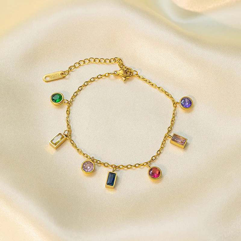 Multi-stone Charm Bracelet