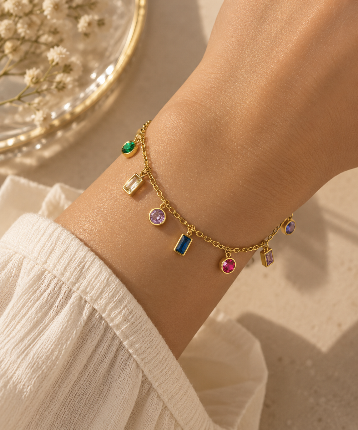 Multi-stone Charm Bracelet - Image 3