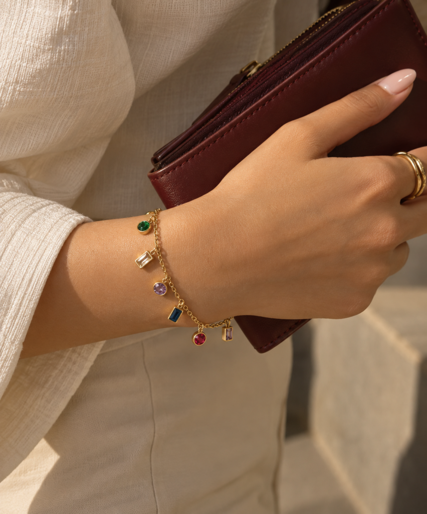 Multi-stone Charm Bracelet