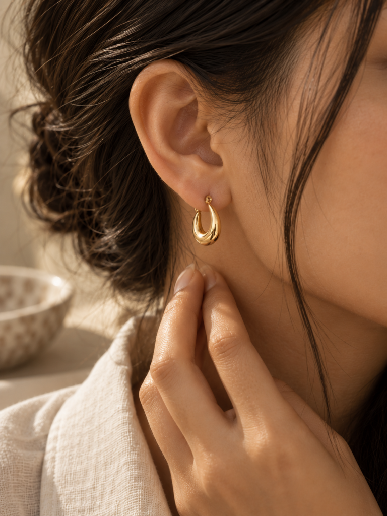 Classic Oval Hoop Earrings