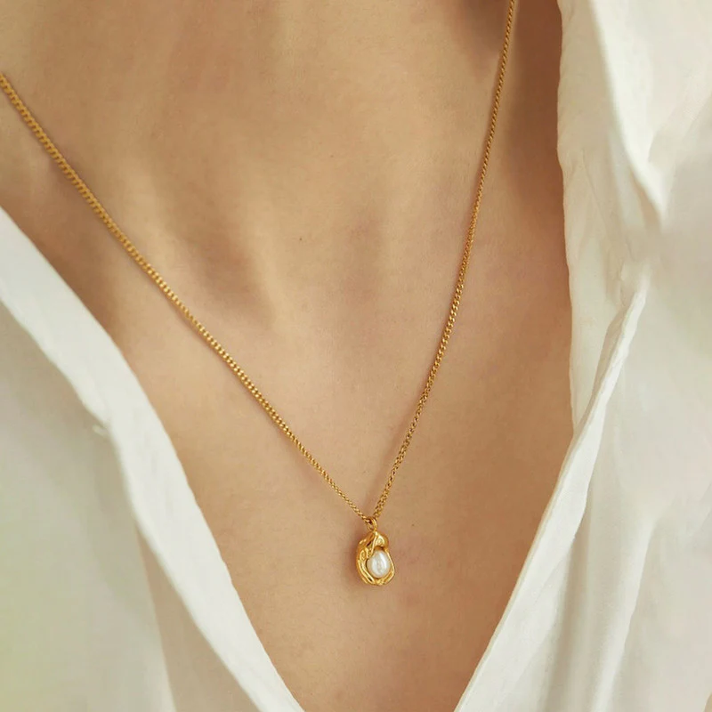 Pearl Studded Contemporary Necklace