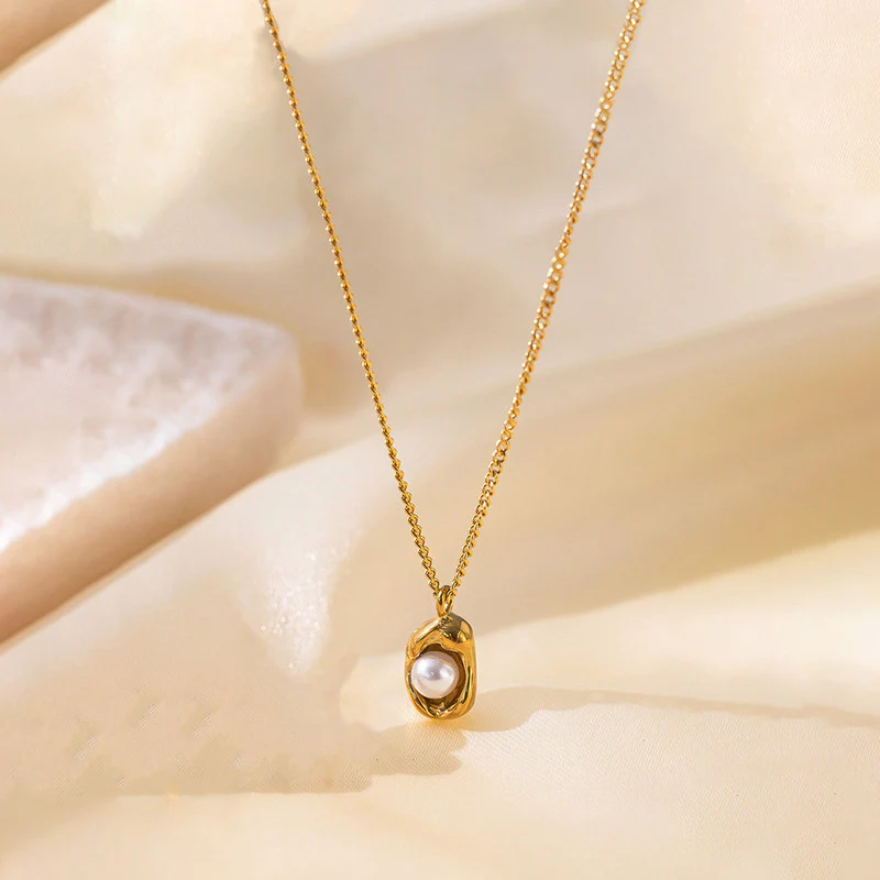 Pearl Studded Contemporary Necklace