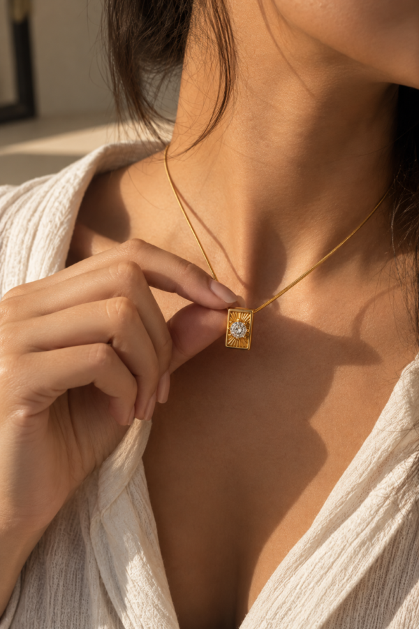 Stone Bar Necklace - Image 2