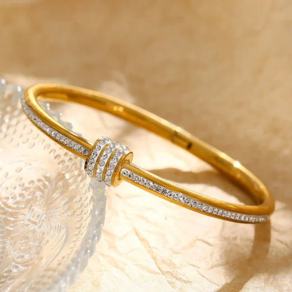 Diamond Studded Bangle Bracelet - Image 3