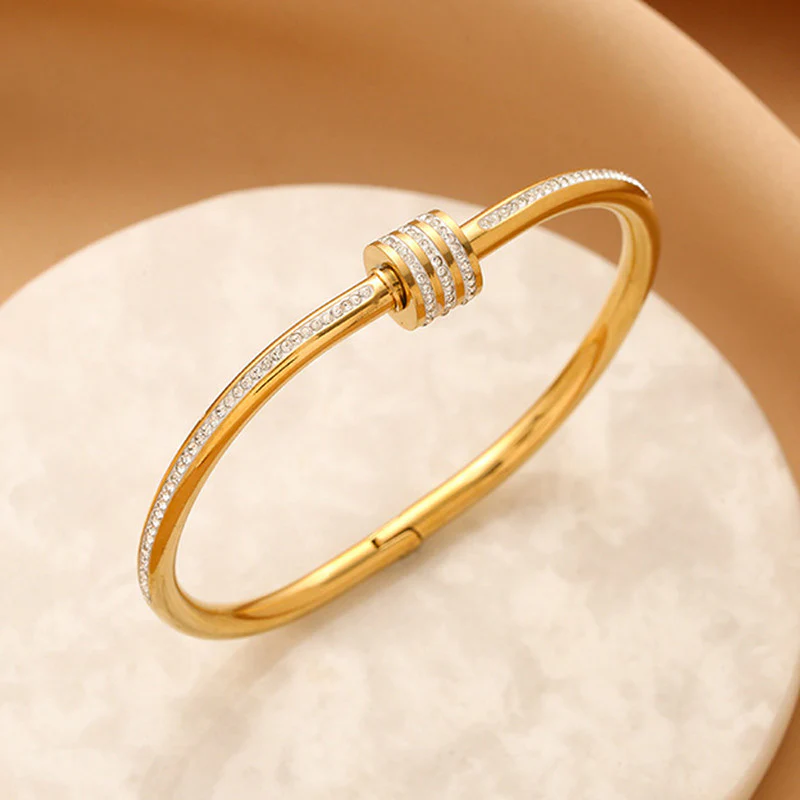Diamond Studded Bangle Bracelet