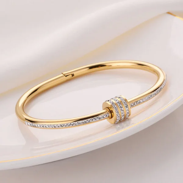 Diamond Studded Bangle Bracelet - Image 2
