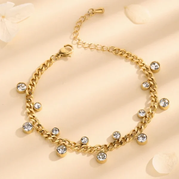 Dainty Crystal Wraparound Bracelet - Image 1