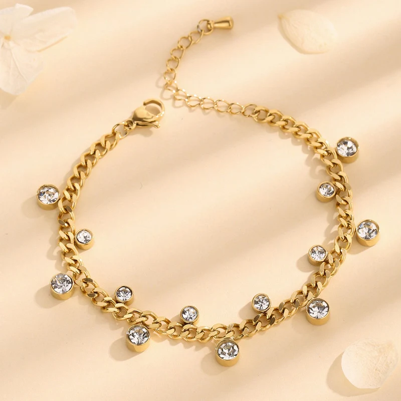 Dainty Crystal Wraparound Bracelet