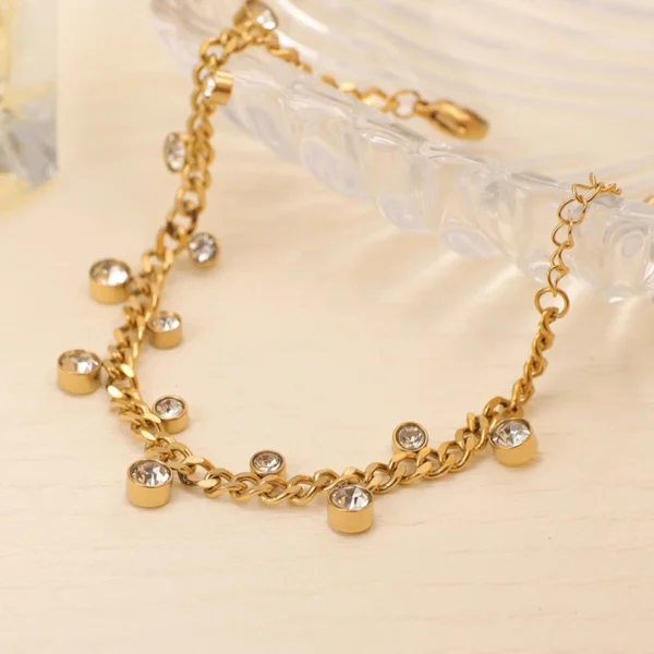 Dainty Crystal Wraparound Bracelet - Image 4