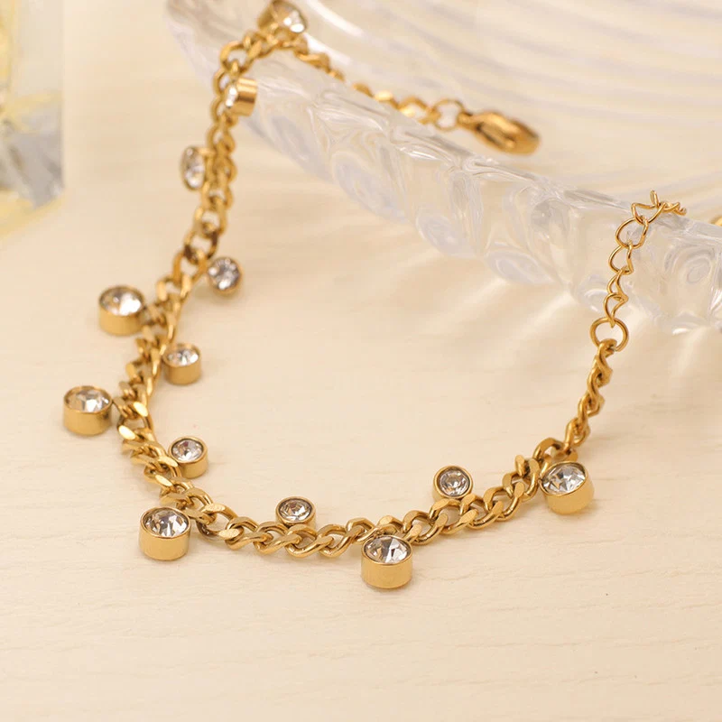Dainty Crystal Wraparound Bracelet