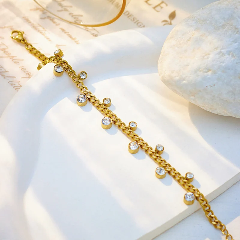 Dainty Crystal Wraparound Bracelet