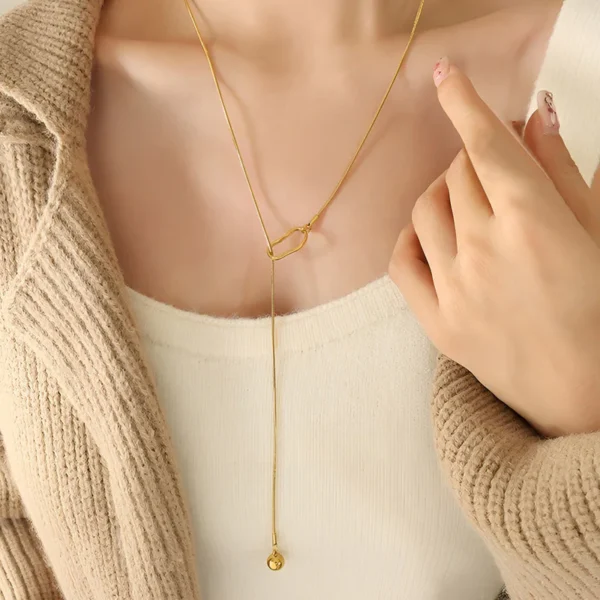 Quirky Ball Drop Necklace - Image 1